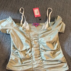 Edikted Women's Ruched Green Top